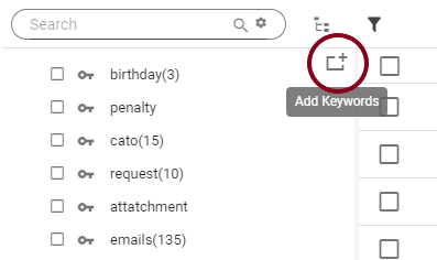 search with suspected keywords